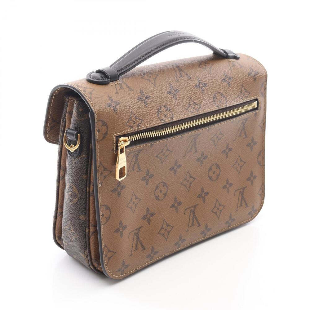 Louis Vuitton Pochette Metis Handbag Canvas Leather Monogram Reverse Brown